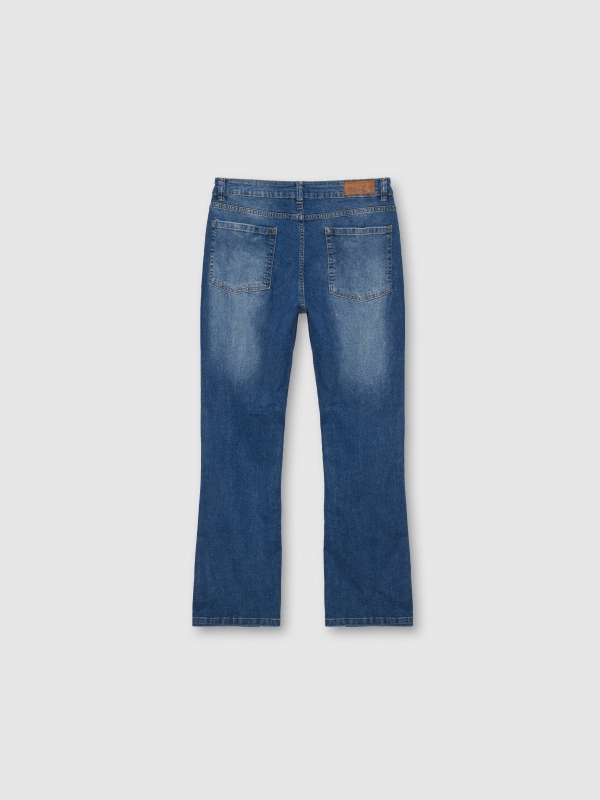 Jeans high rise straight azul oscuro azul oscuro vista trasera