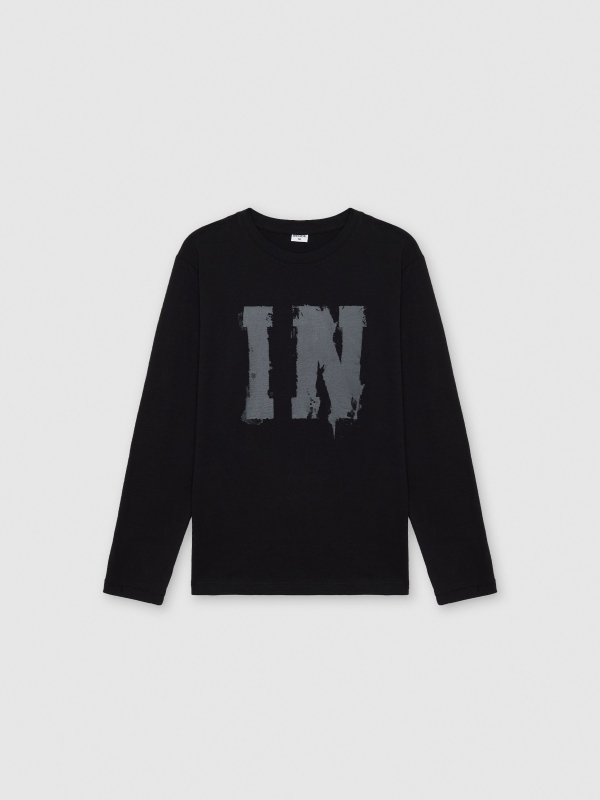  Long sleeve shirt Inside black front view