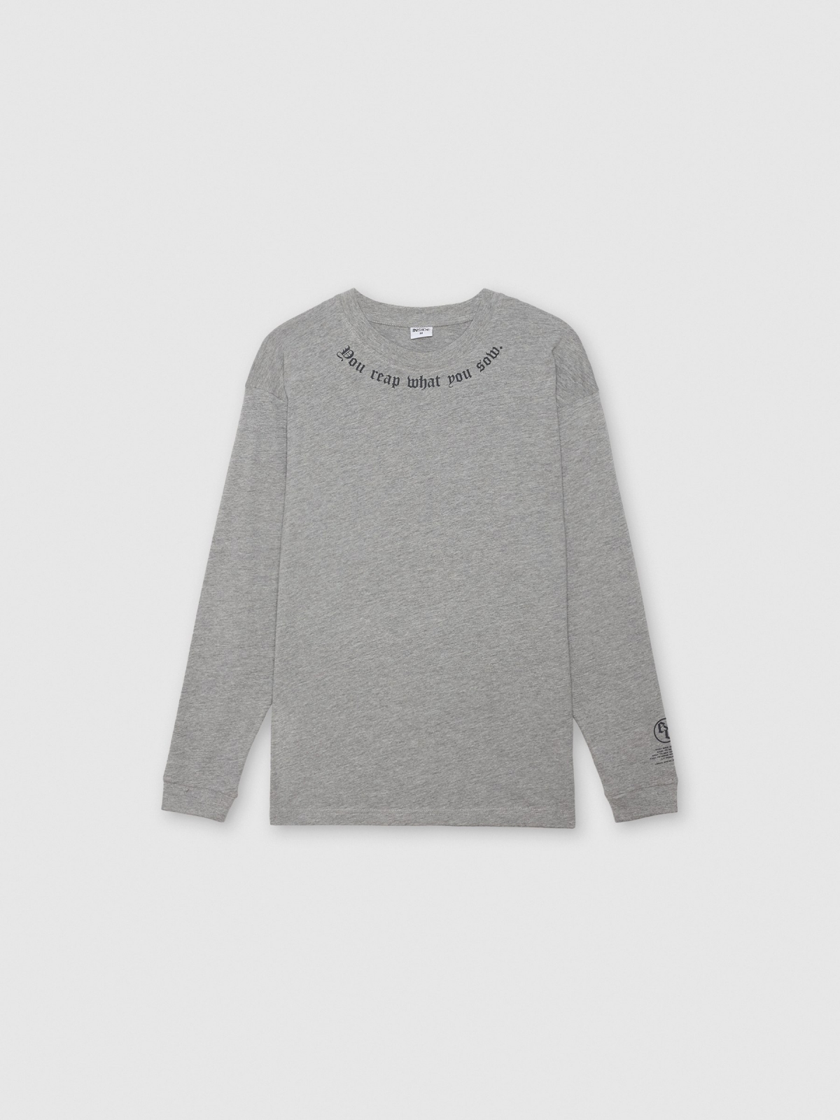  Camiseta manga larga karma gris vigoré medio vista frontal
