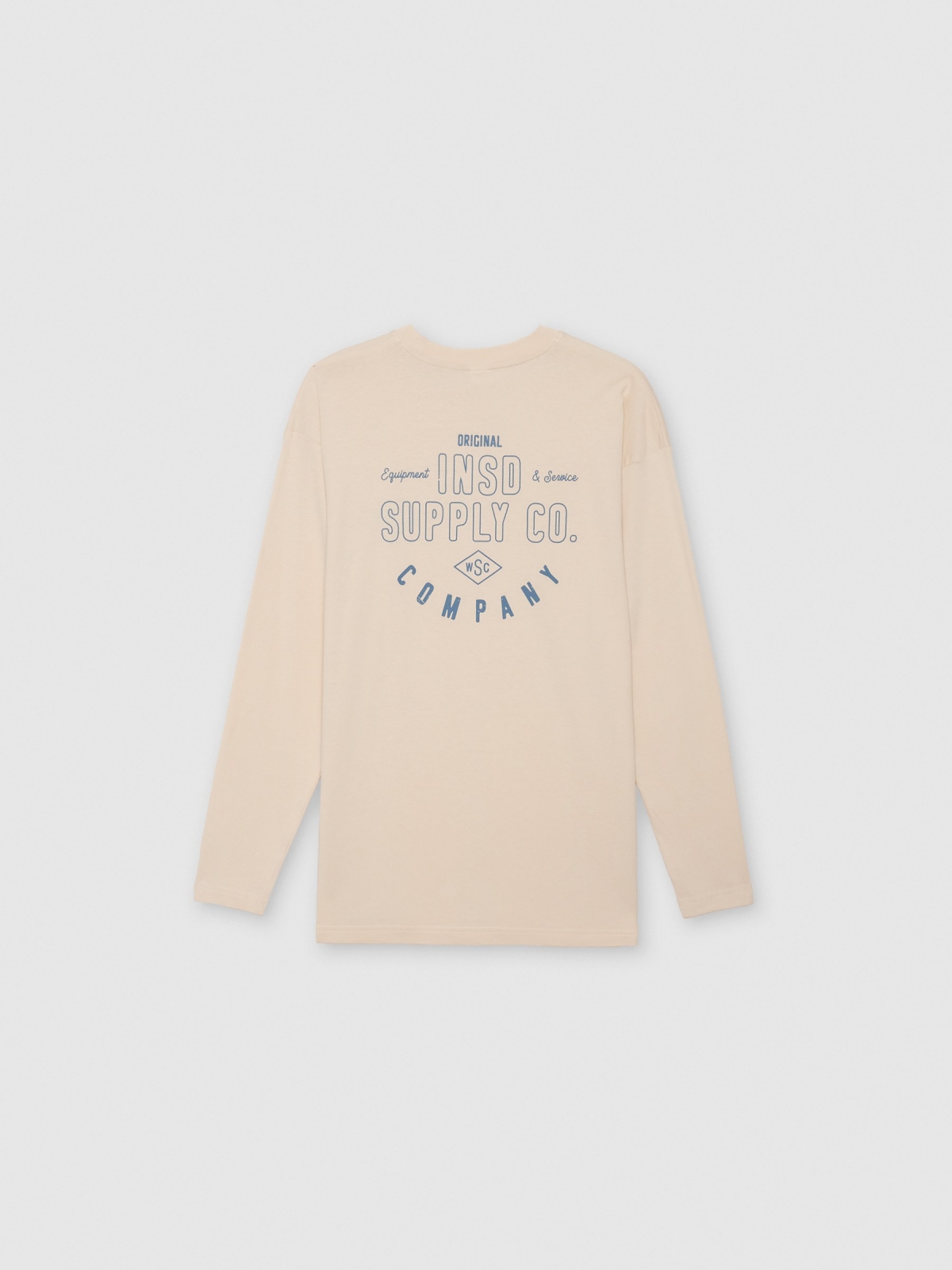 Camiseta manga larga Michigan crudo vista trasera