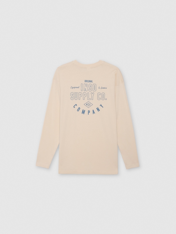 Camiseta manga larga Michigan crudo vista trasera