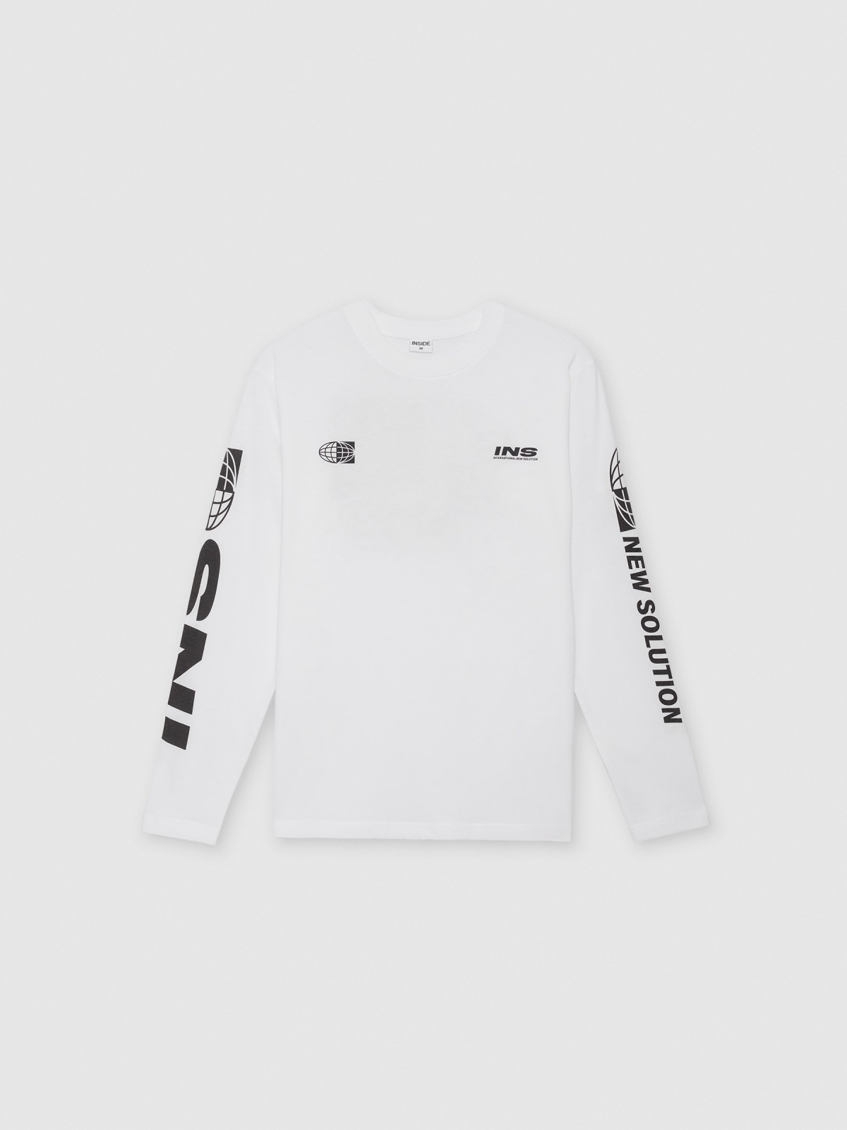  Camiseta manga larga INS blanco vista frontal