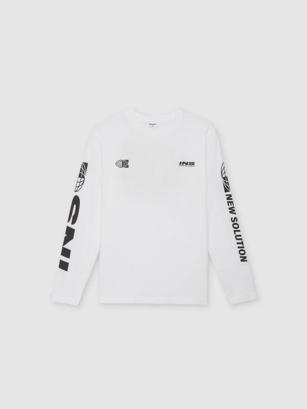 Camiseta manga larga INS blanco vista frontal