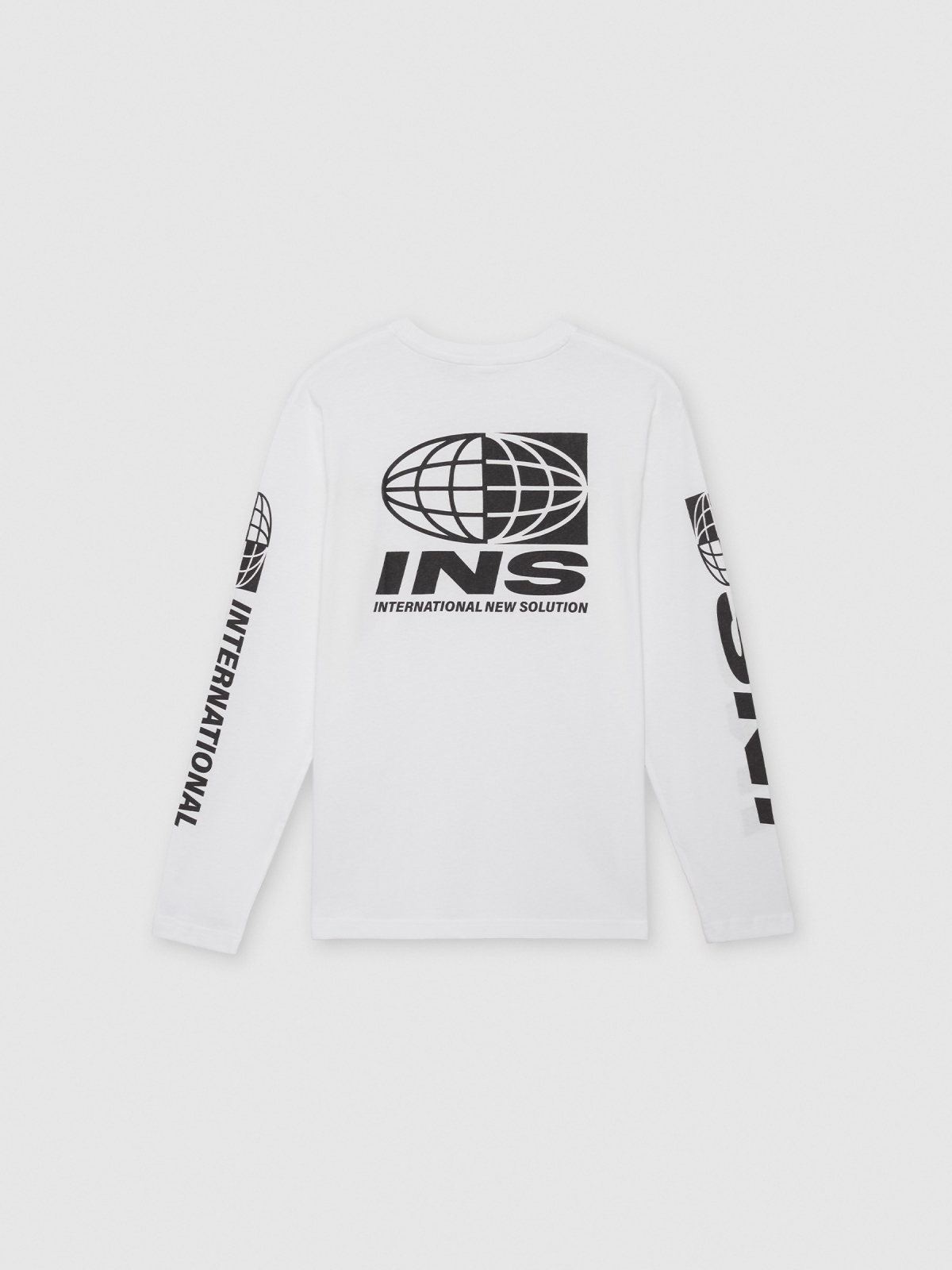 Camiseta manga larga INS blanco vista trasera