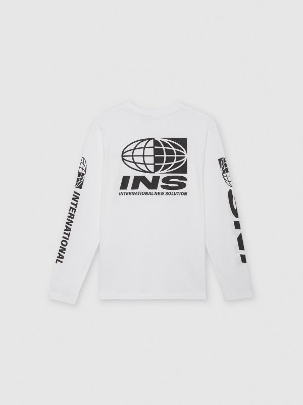 Camiseta manga larga INS blanco vista trasera
