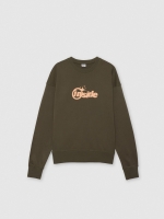 %Pto% Sudadera estampado texto kaki vista frontal