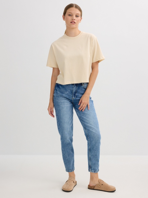 Camiseta manga corta crop arena vista general frontal