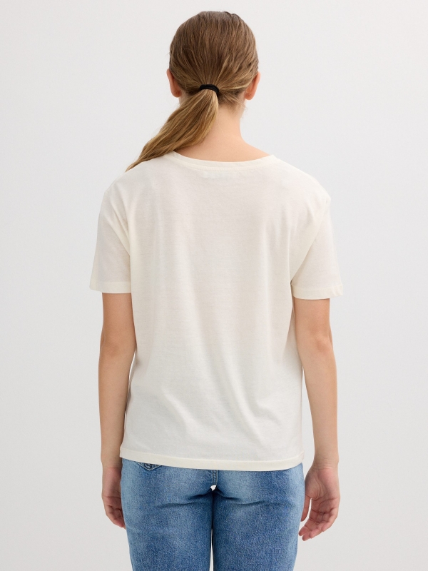 Magic print t-shirt off white middle back view