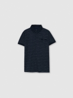 %Pto% Striped polo navy front view