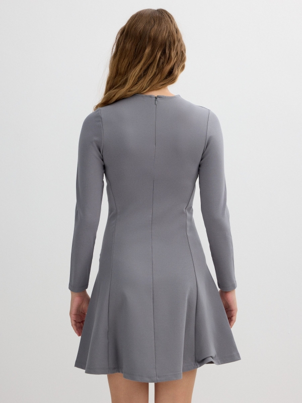 A-line dress grey middle back view