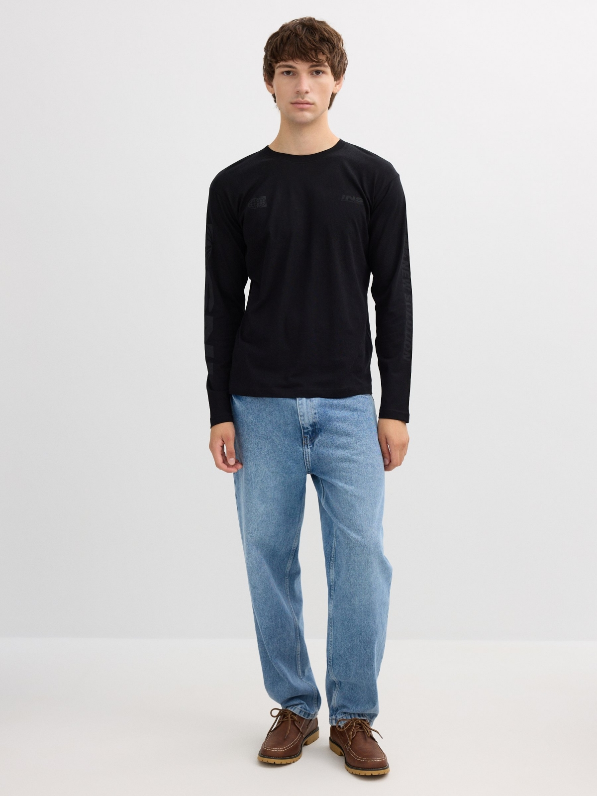 Long sleeve shirt INS black front view