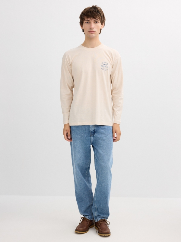 Long sleeve Michigan shirt raw front view