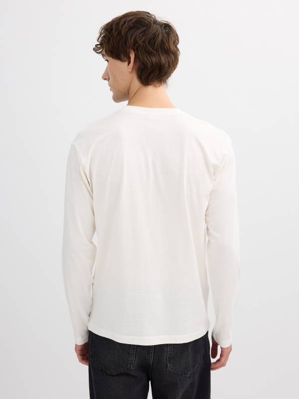 Camiseta de manga longa Inside crua vista meia traseira
