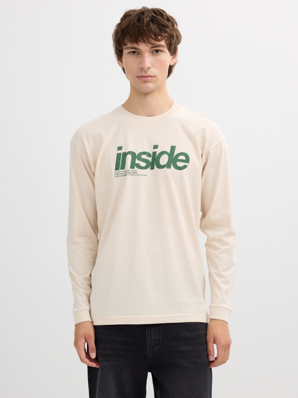 Camiseta manga larga Inside crudo vista media frontal