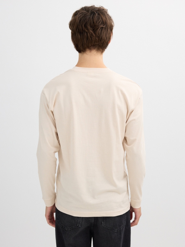 Camiseta manga larga Inside crudo vista media trasera