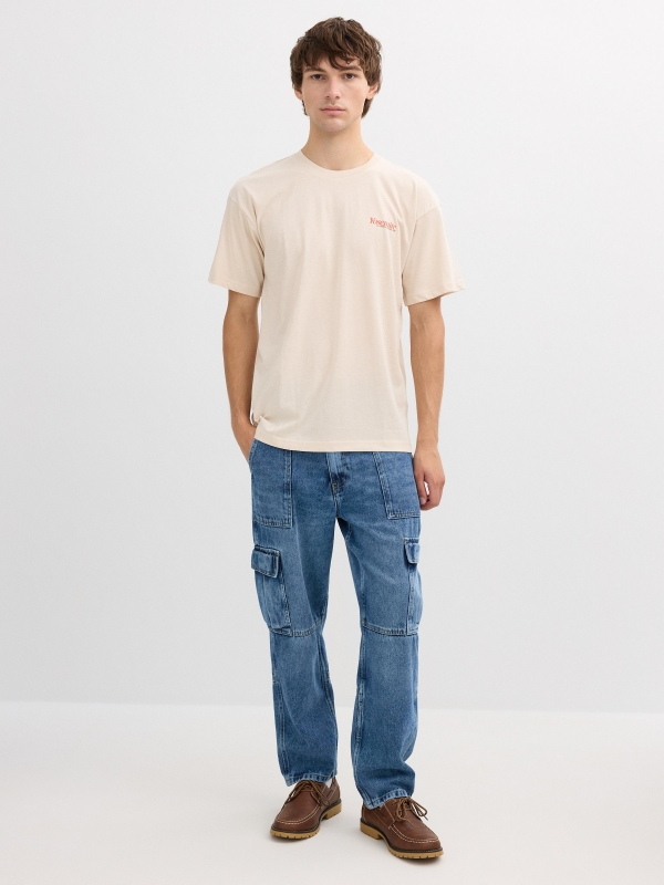 Yosemite print t-shirt raw front view