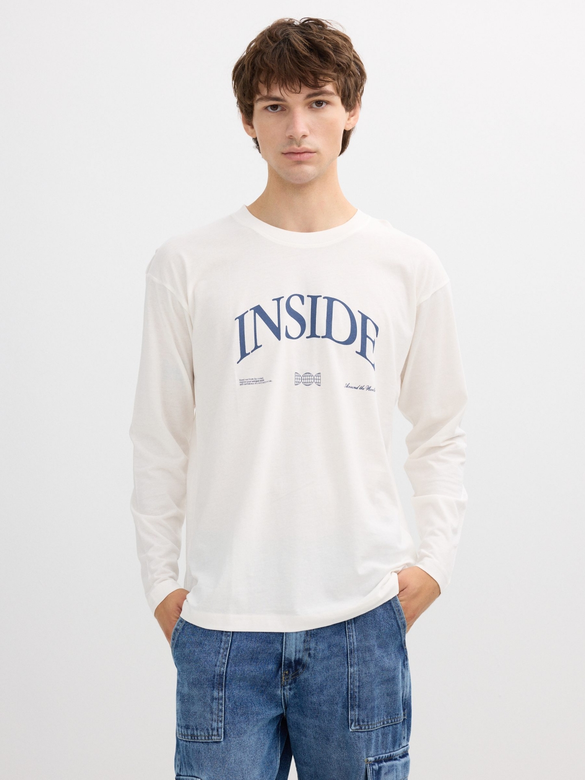 Camiseta manga larga Inside crudo vista media frontal