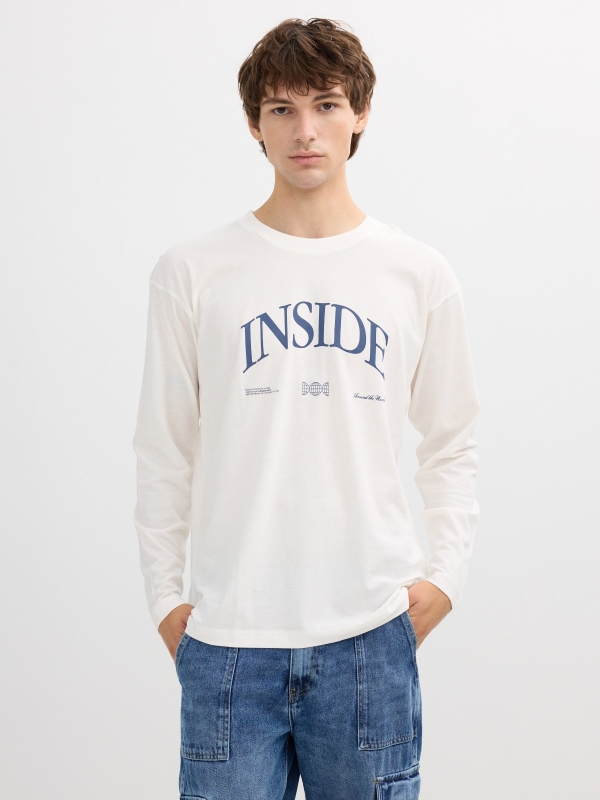 Camiseta manga larga Inside crudo vista media frontal