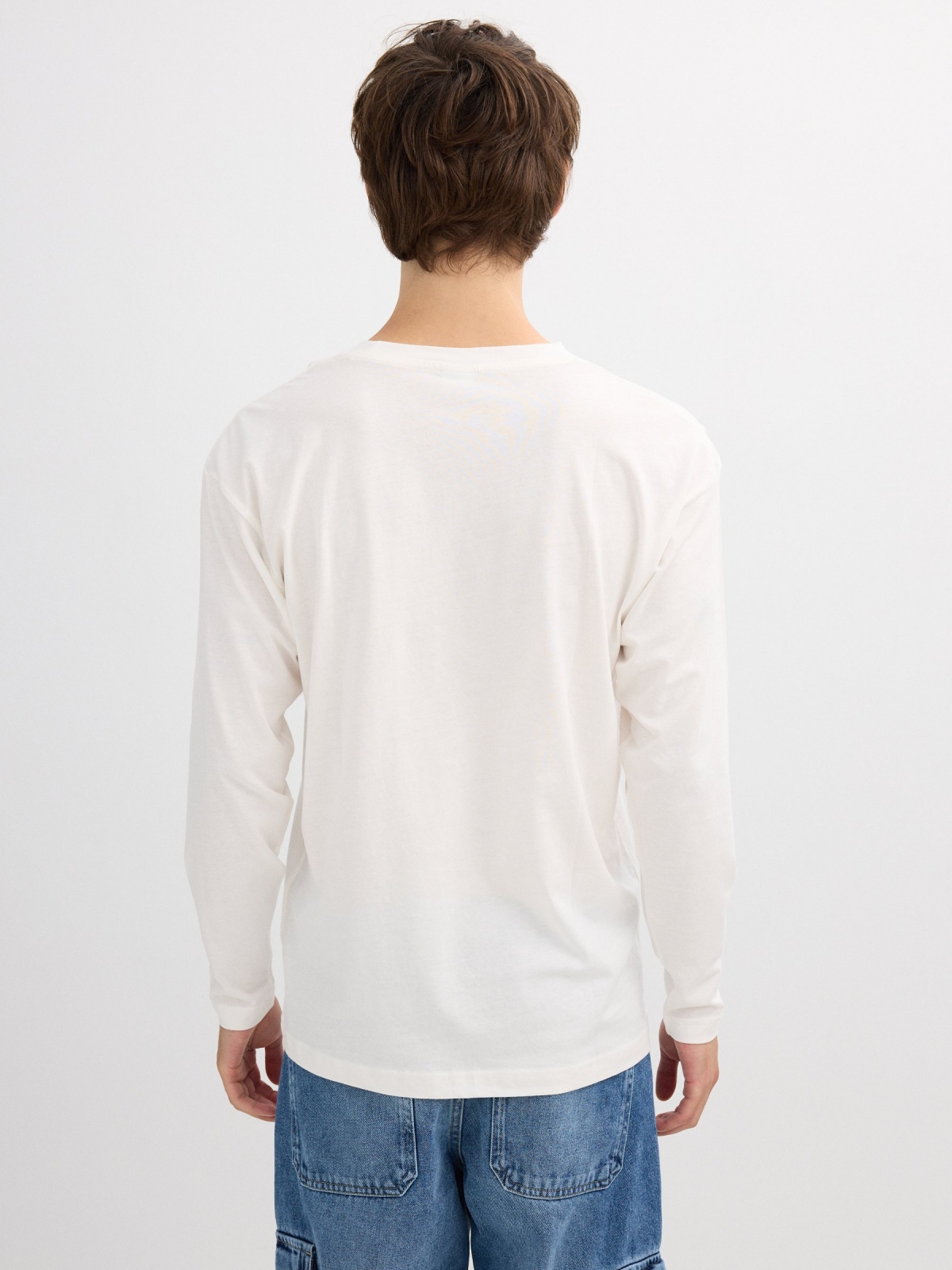 Camiseta manga larga Inside crudo vista media trasera