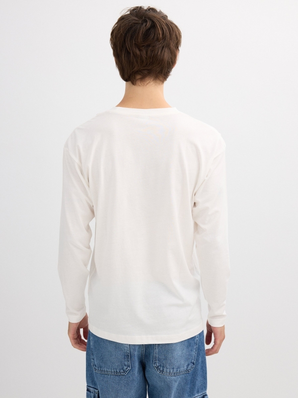 Camiseta manga larga Inside crudo vista media trasera