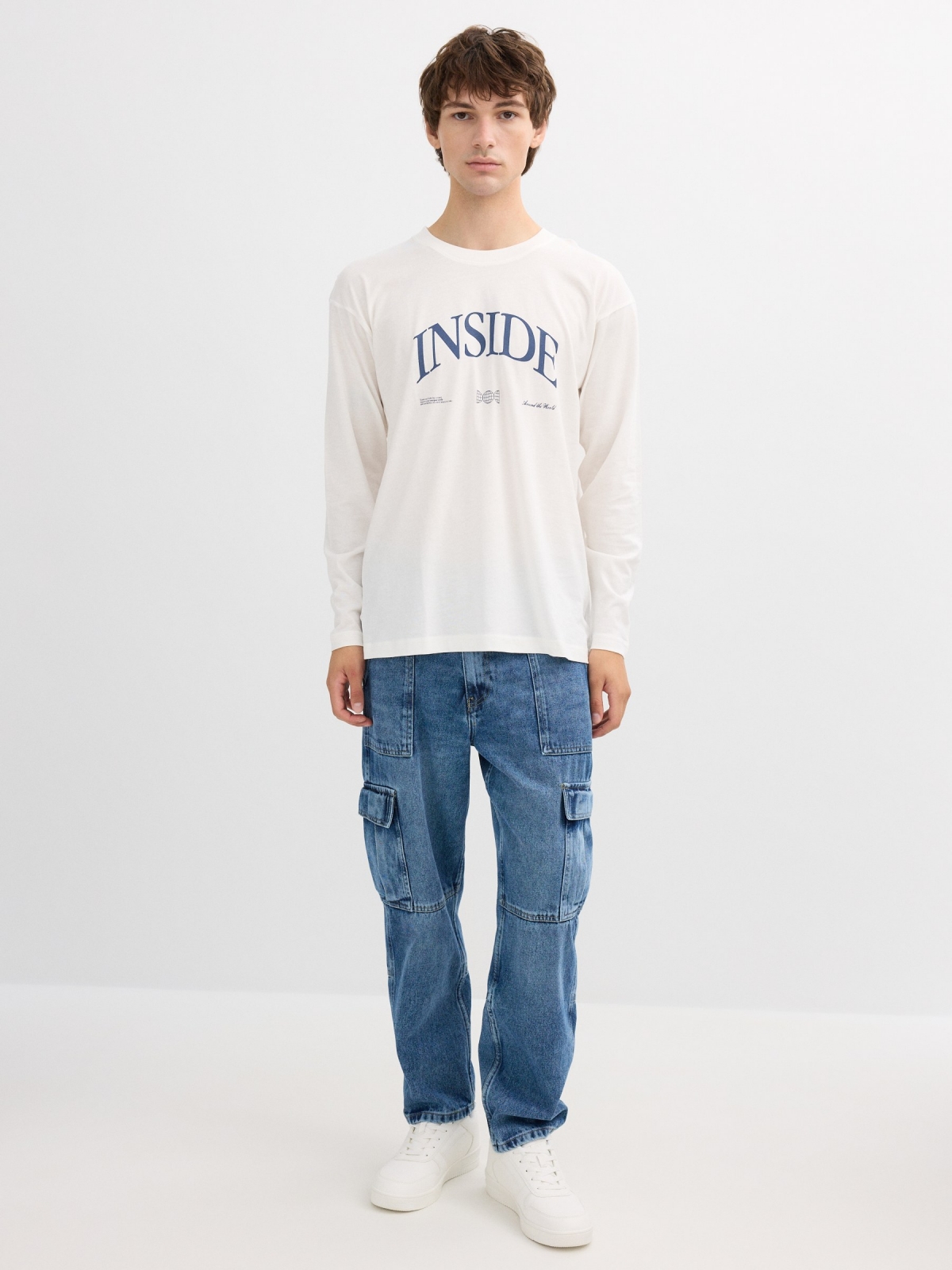 Long sleeve shirt Inside raw front view