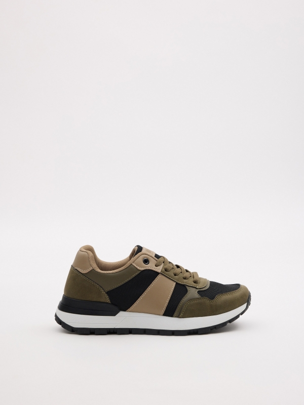 Combined sports shoe black