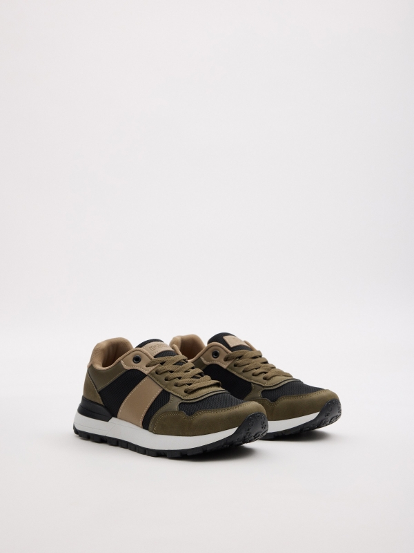 Combined sports shoe black 45º front view