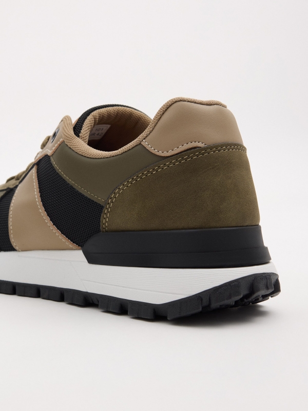 Combined sports shoe black detail view