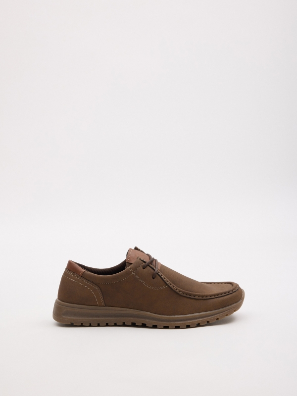 Zapato casual bordón marrón tostado