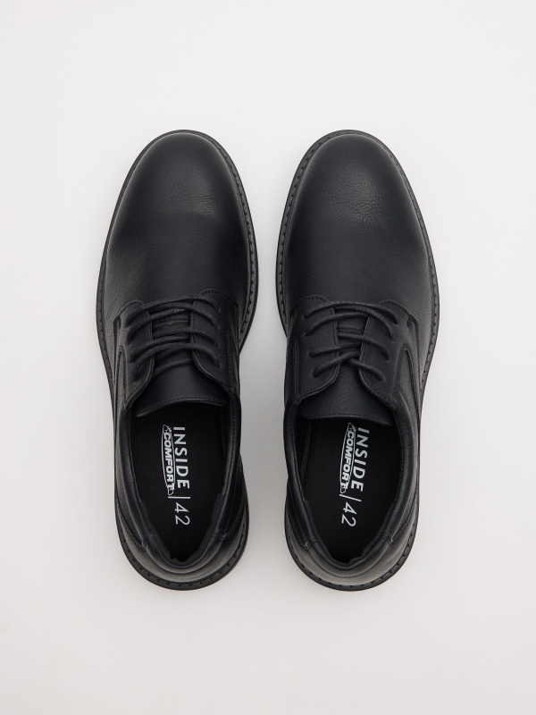 Zapato clásico polipiel básicos negro vista cenital