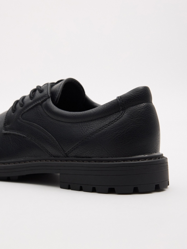 Classic basic leatherette shoe black detail view