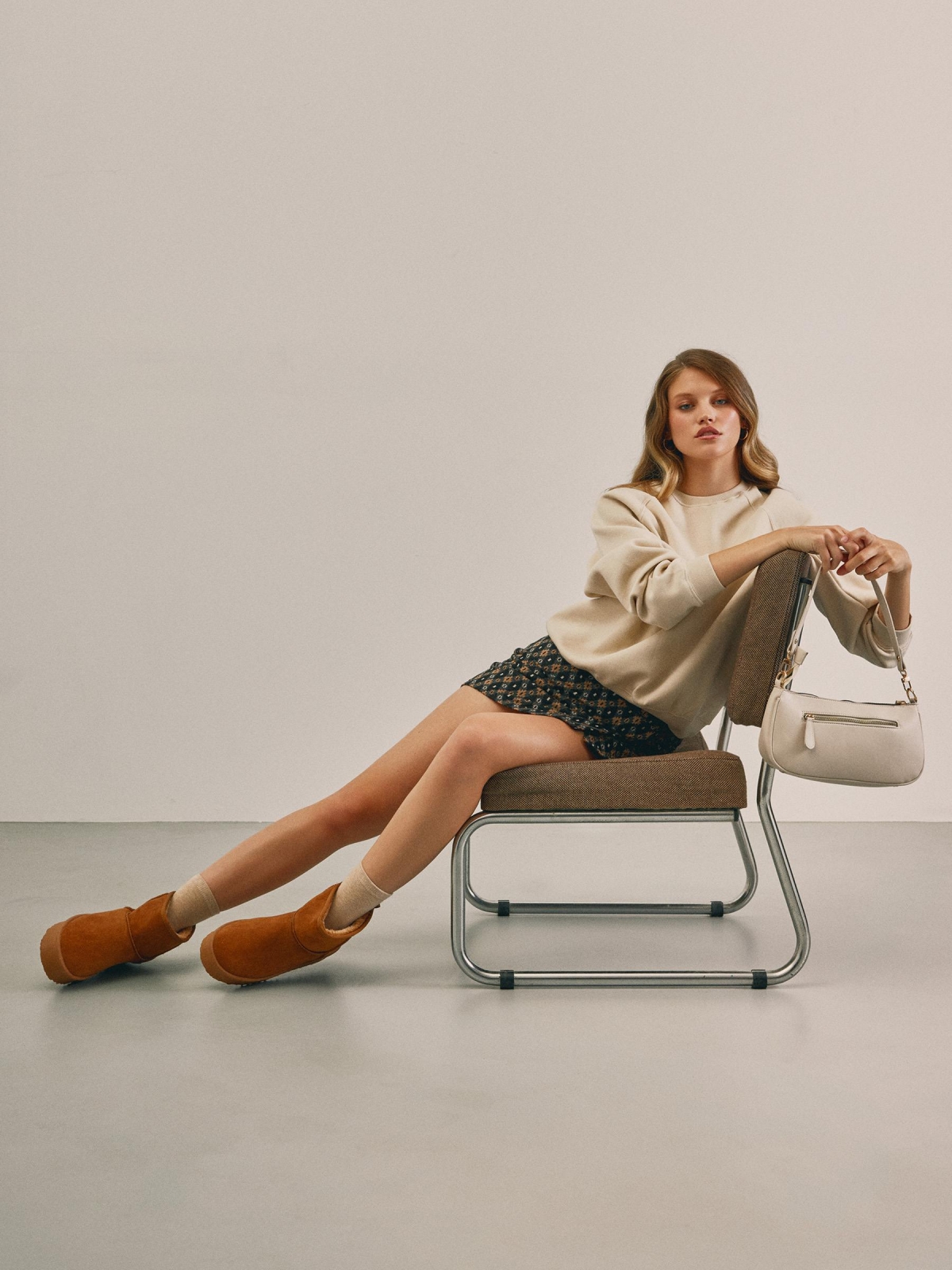 %New% Bolsa ombro marfim marfim