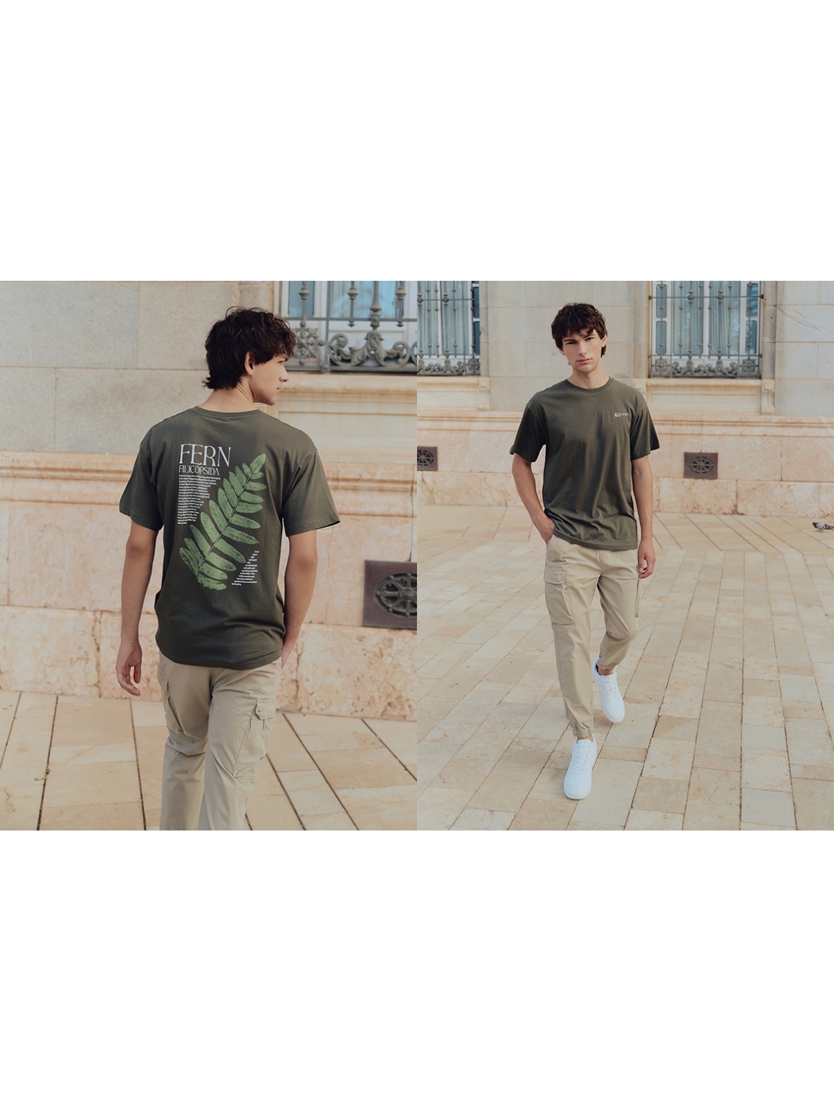 %NewExtra% Camiseta estampado nature kaki