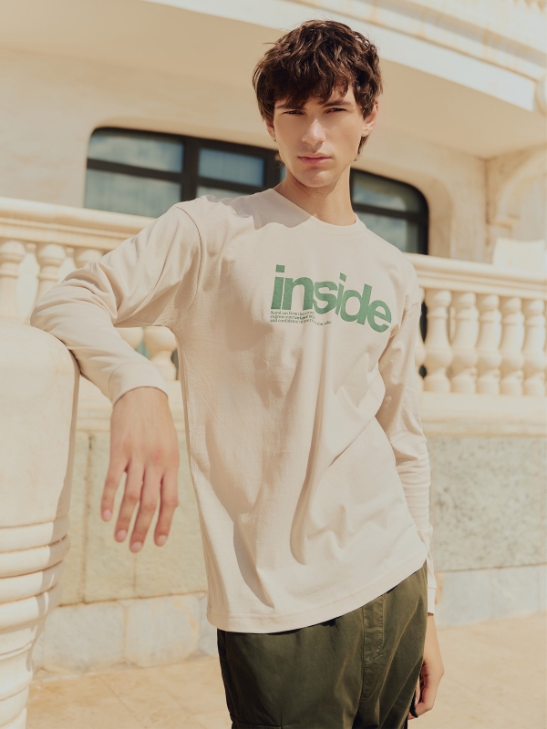 Camiseta manga larga Inside crudo