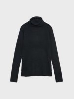 %Pto% Jersey básico de cuello alto azul oscuro