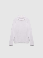 %Pto% Jersey básico de cuello alto blanco vista frontal