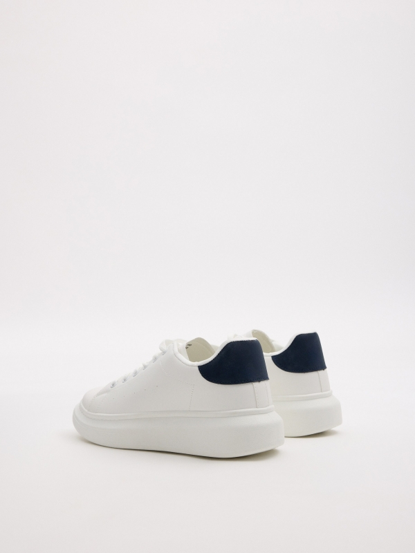 Sneaker volume white 45º back view