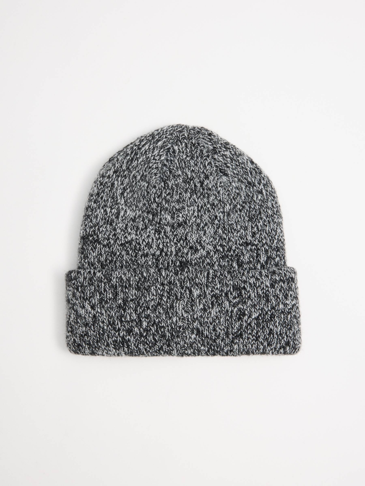 Gorro vuelto de punto gris gris vista detalle