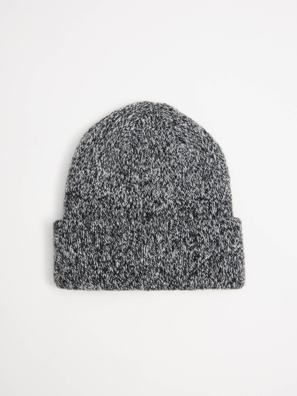 Gorro vuelto de punto gris gris vista detalle