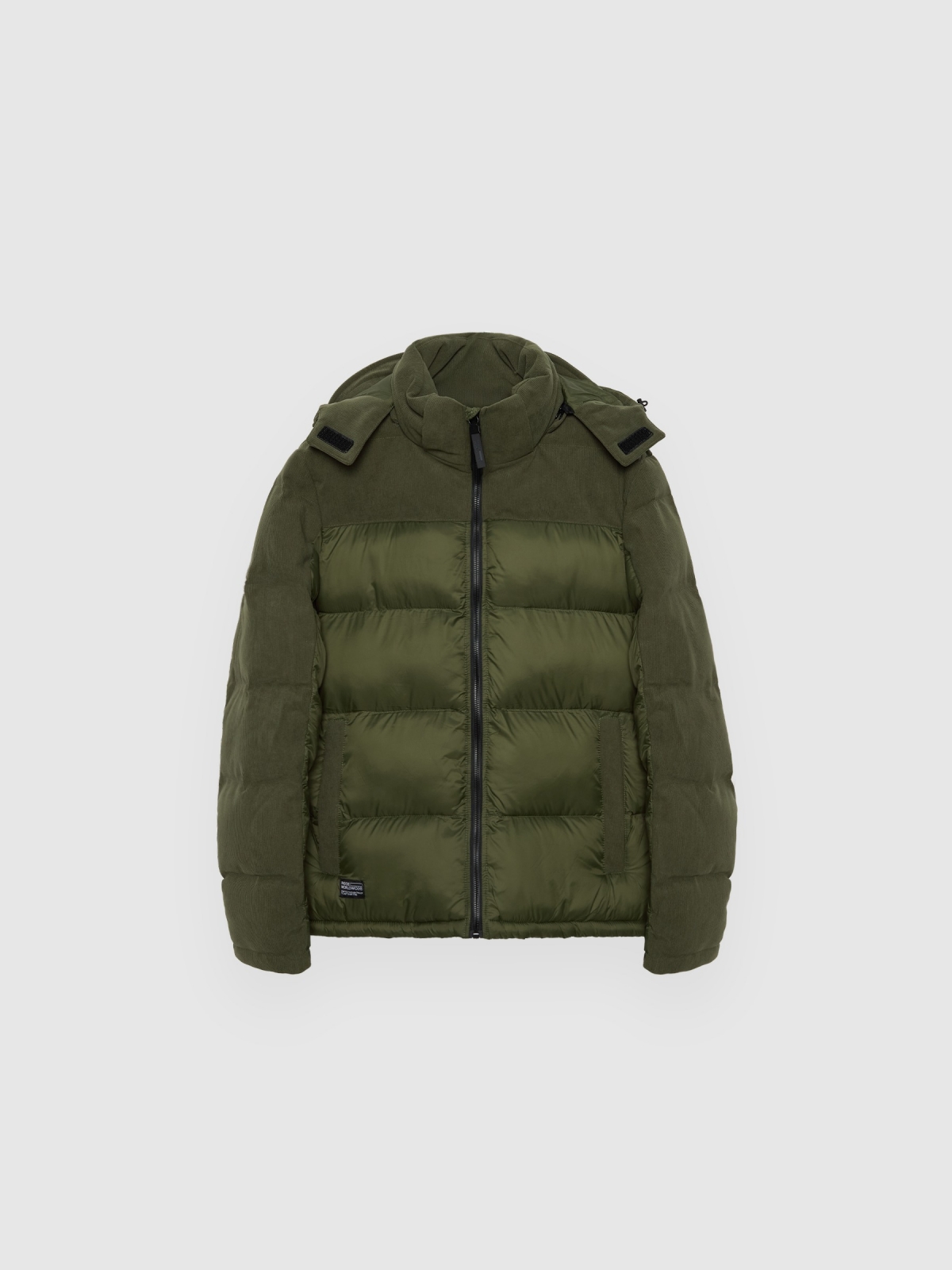  Padded jacket green front view