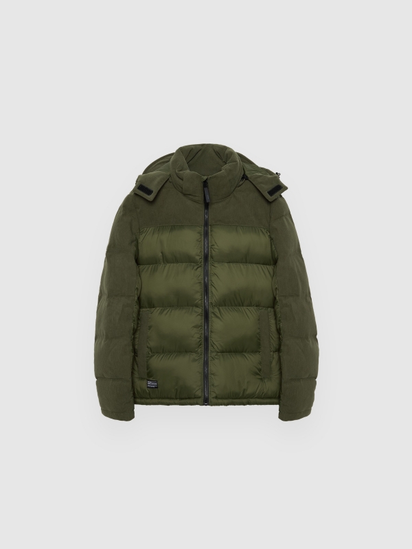  Padded jacket green front view