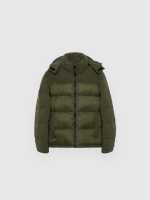 %Pto% Padded jacket green front view
