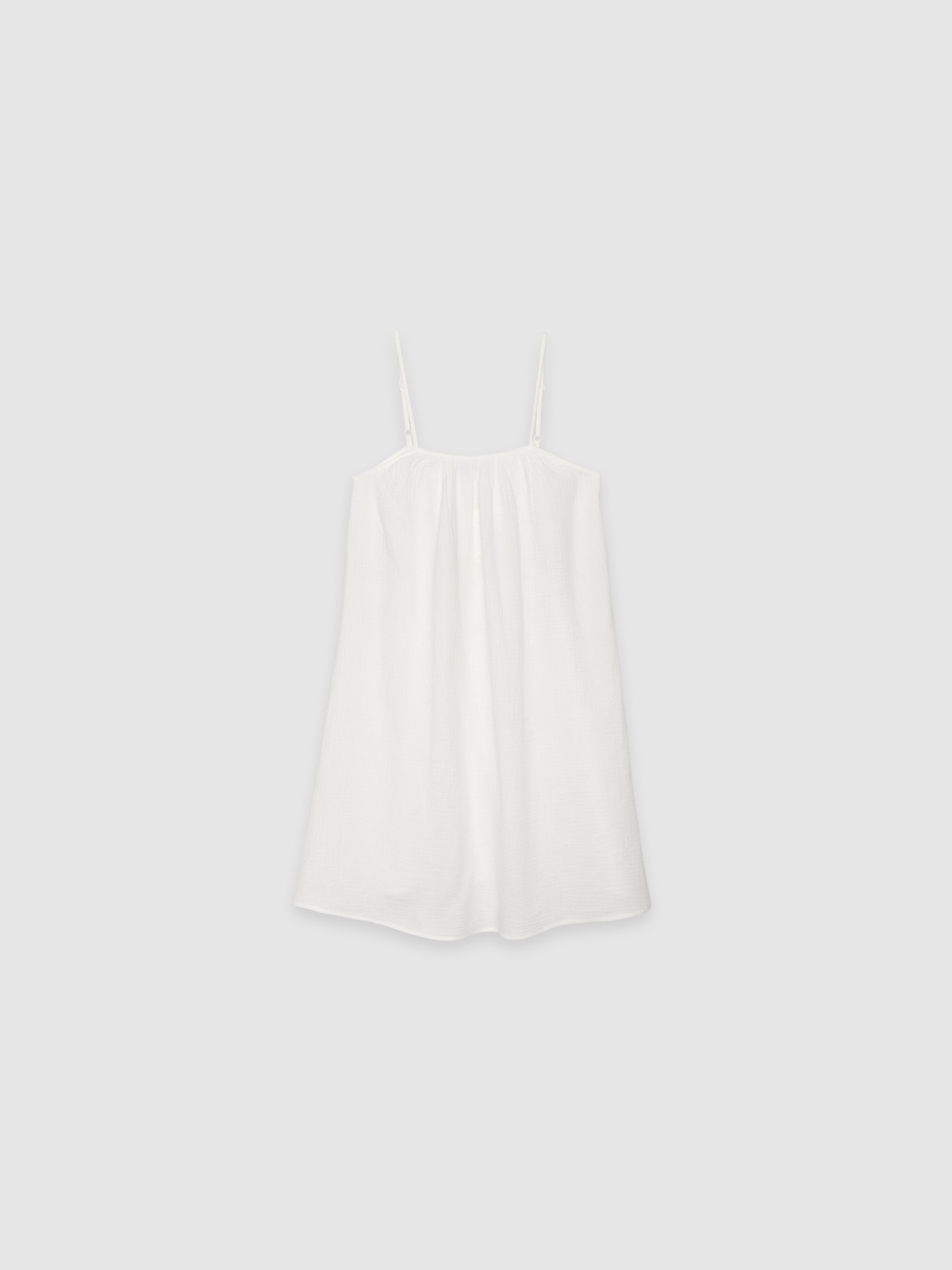  Plain spaghetti strap mini dress raw front view