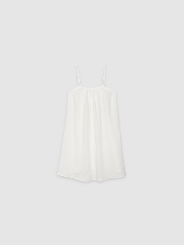  Plain spaghetti strap mini dress raw front view