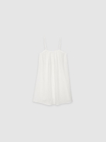 %Pto% Plain spaghetti strap mini dress raw front view