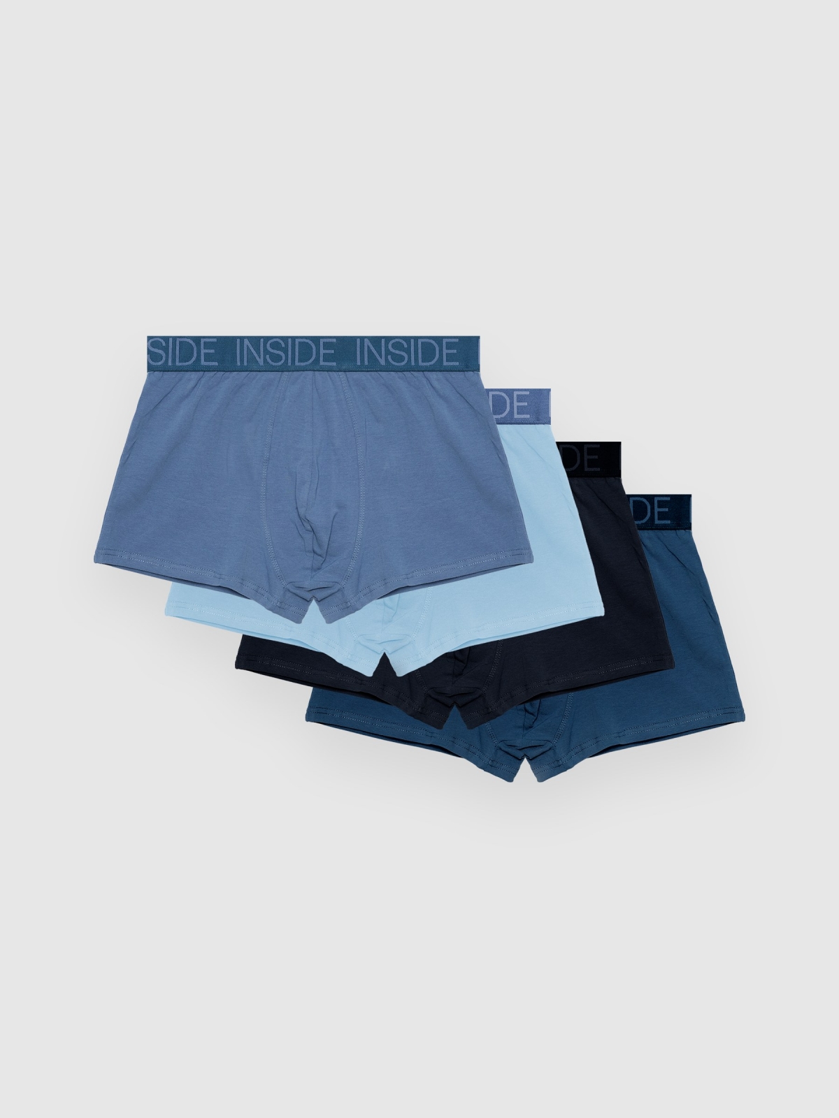 Pack 4 boxers lisos logo