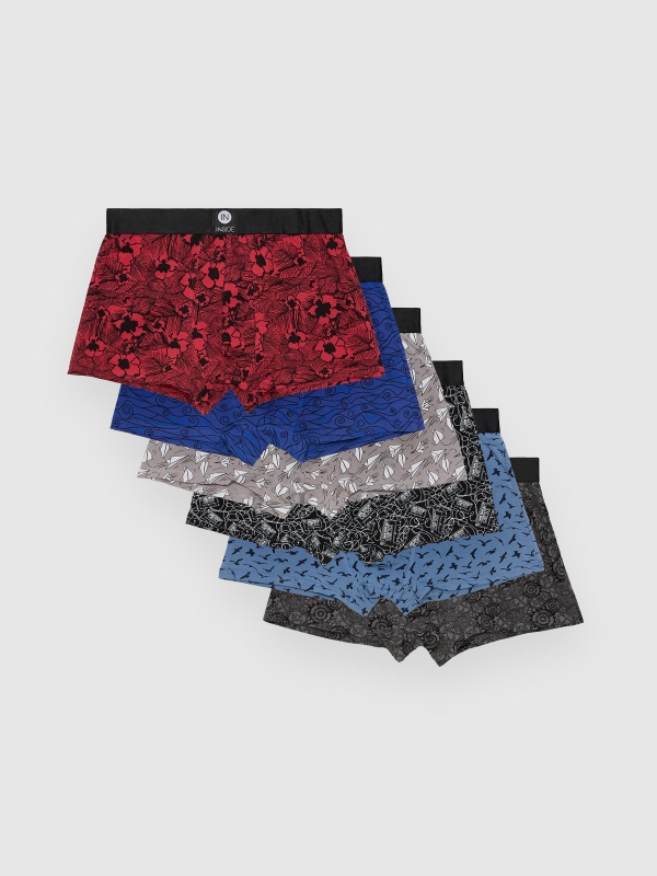 Pack of 6 printed boxers multicolor