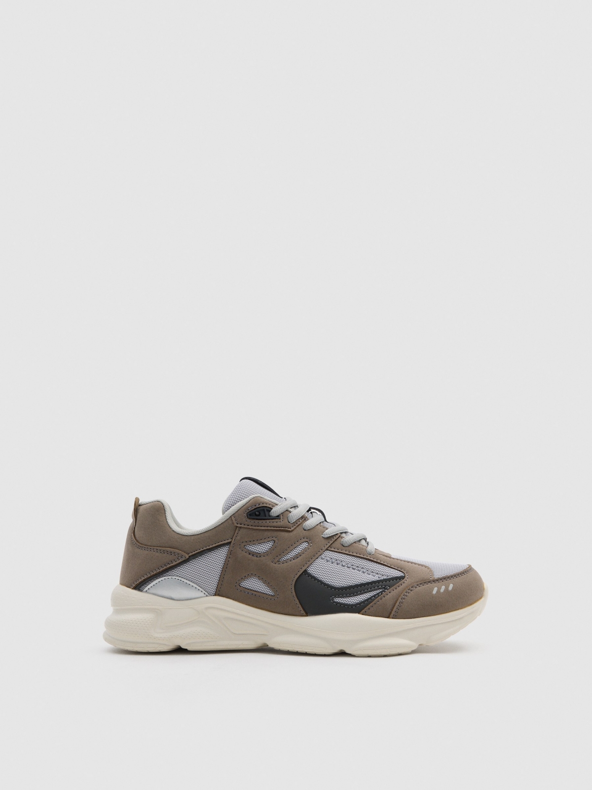 Gray combined running sneaker stone grey