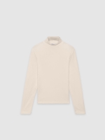 %Pto% Camiseta de manga longa gola alta off white vista frontal