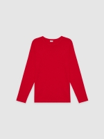 %Pto% T-shirt básica de manga comprida vermelho vista frontal